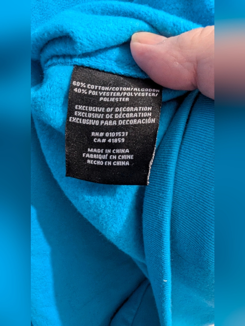 Unisex Star Wars Turquoise Crewneck Sweatshirt with Multicolor Logo Size 2XL - Picture 5 of 5